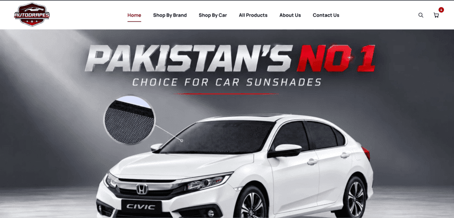 Autodrapes website preview